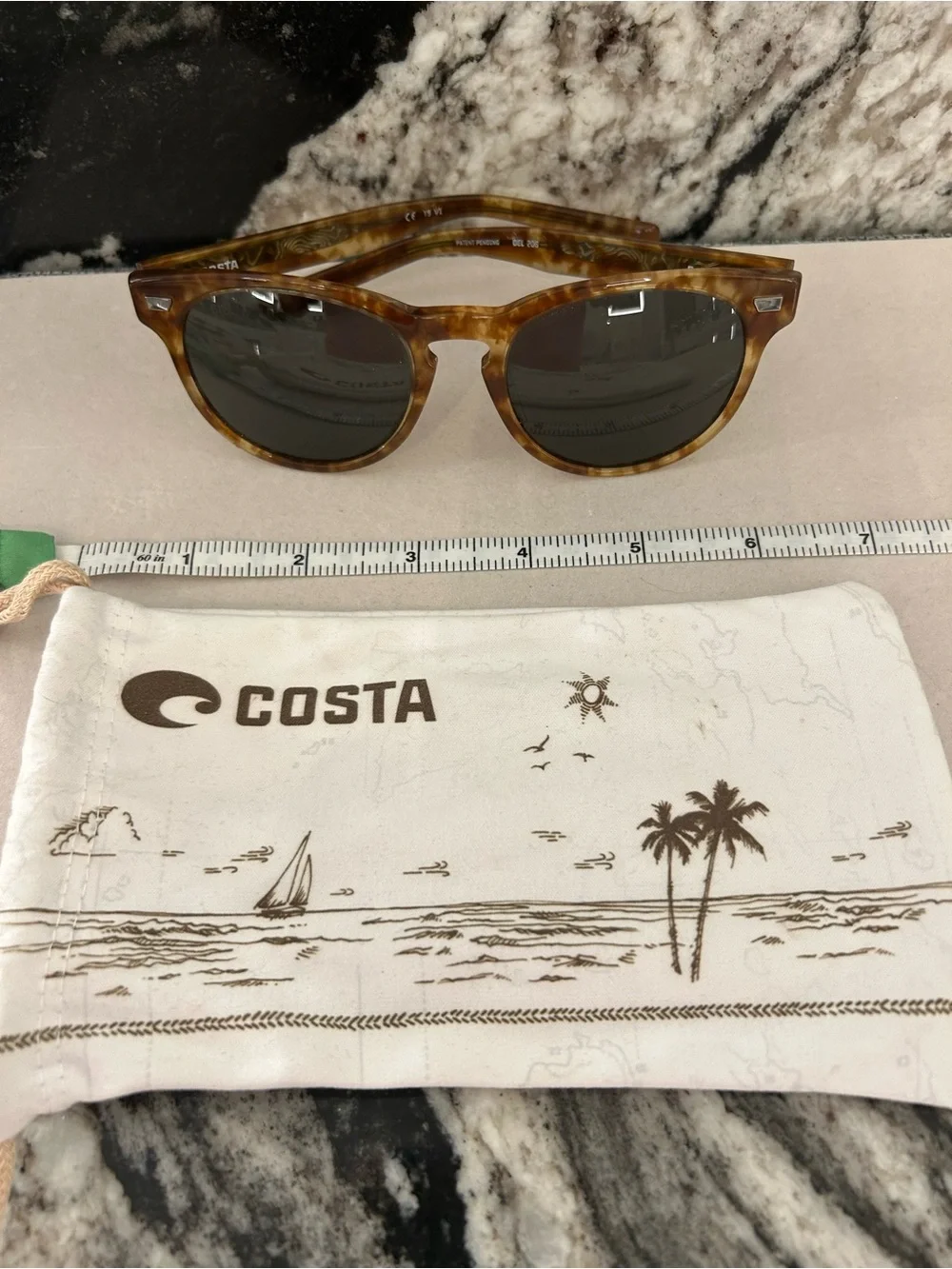 Costa Men’s/woman’s Tortoise Frame Sunglasses with Dark Lenses